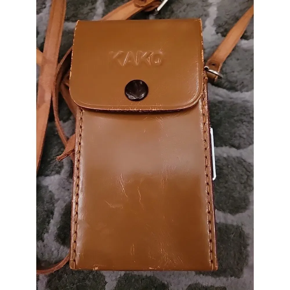 KAKO Vintage Leather Camera Flash Case With Strap